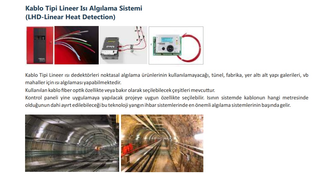 Kablo Tipi Lineer Isı Algılama Sistemi (LHD-Linear Heat Detection)